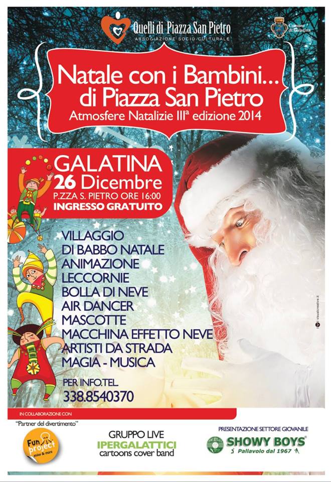 locandina natale con i bambini 2014